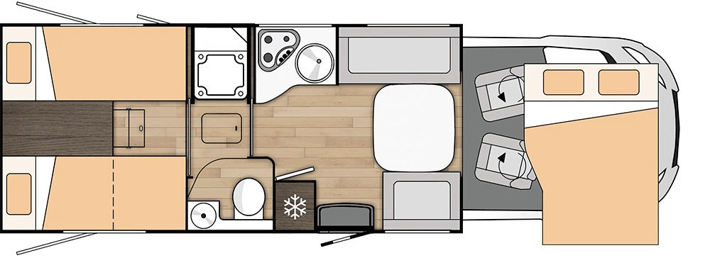 Kamper Tessoro 468 Układ Layout