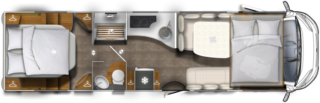 Kamper Eura Mobil Integra 890QB Układ