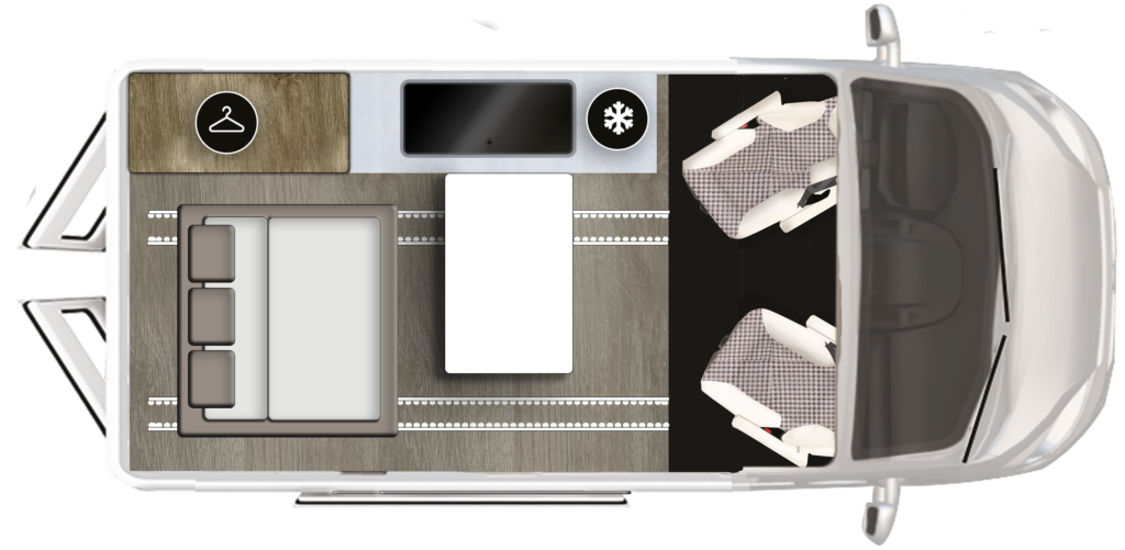 Kamper Karmann-Mobil Duncan 495 Van Layout Układ